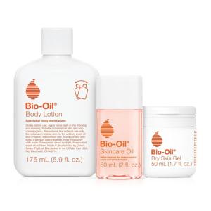 imageBioOil Skincare Set for Scars Stretch Marks and Dry Skin 3 Pc Travel Size Kit Includes Skin Care Oil 2 oz Dry Skin Gel 17 oz and Body Lotion 57 oz Pregnancy and Maternity Stretch Marks
